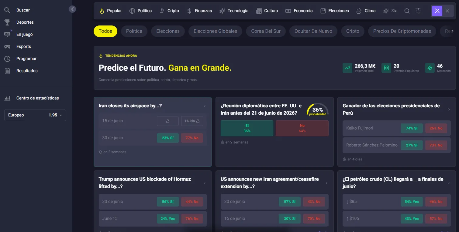 Oferta específica para apuestas deportivas